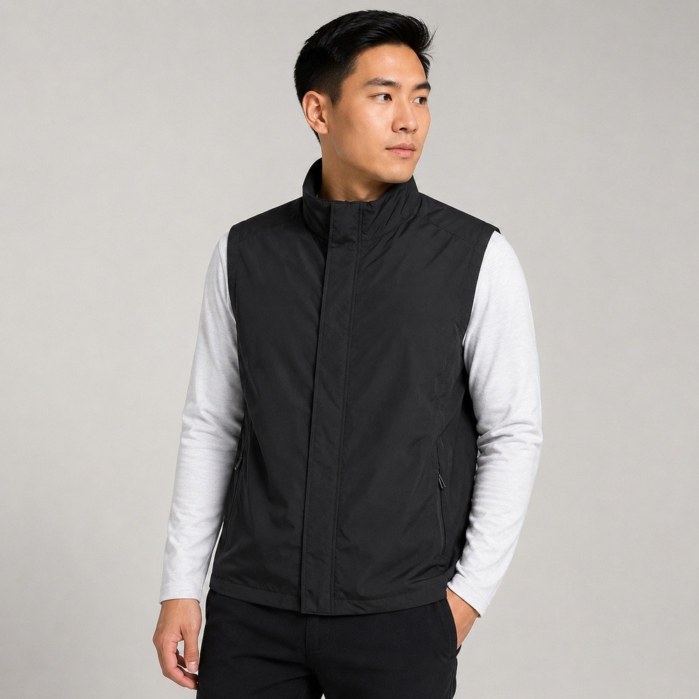 Stormtech Performance Mens VR-2 Full Zip Mesh Lined Vest Black LG NEW
